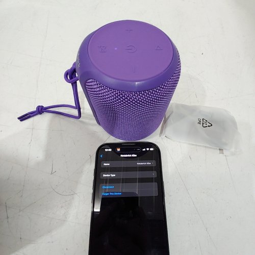 NOTABRICK BLUETOOTH SPEAKER WITH STEREO BASS - 15 HOUR LISTENING TIME - 15W 4.5" X 3.5" - PURPLE (MODEL: KI) image 2