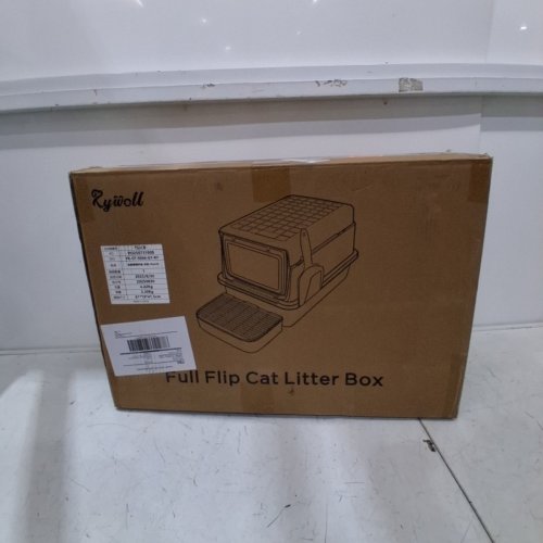 RYVOLL FULL FLIP CAT LITTER BOX -38 L - GRAY image 4