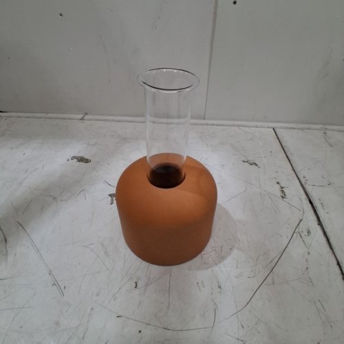 THRESHOLD GLASS TERRACOTTA TERRARIUM - 6" X 6" X 9" - TERRACOTTA (ITEM: 084-09-5665) image 2