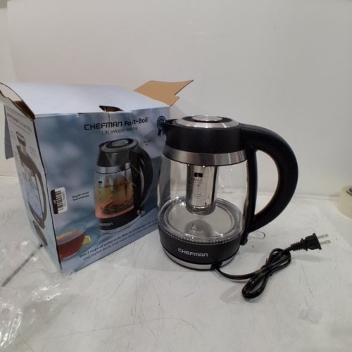 CHEFMAN ELECTRIC KETTLE- 1.8L - BLACK (MODEL:RJ11-18-PL) image 3