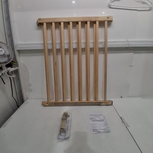 EVENFLO WALK-THRU TOP OF STAIRS EXTRA WIDE BABY & PET GATE - 32" X 30" - 48" - NATURAL WOOD BROWN (MODEL: 1050500 1050) image 2