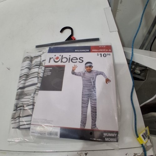 2PC BOYS RUBIES MUMMY COSTUME - SMALL (4-6) - WHITE / BLACK (ITEM: 1001654) image 2