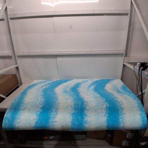 SOFT GEL INFUSED MEMORY FOAM MATTRESS TOPPER BED TOPPER - 2" - FULL - BLUE/WHITE image 3