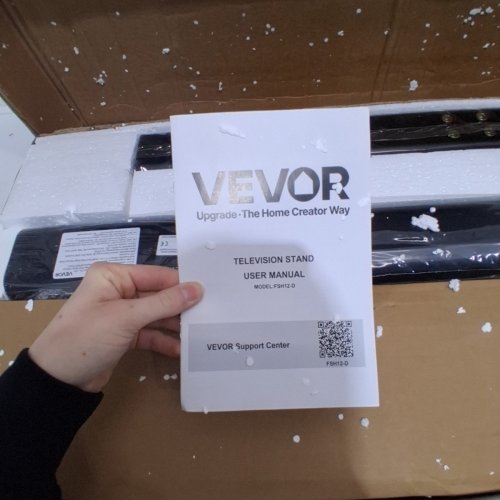 VEVOR TELEVISION STAND MOUNT- UPTO 65" SCREEN SIZE - BLACK (MODEL: FSH12-D) image 3