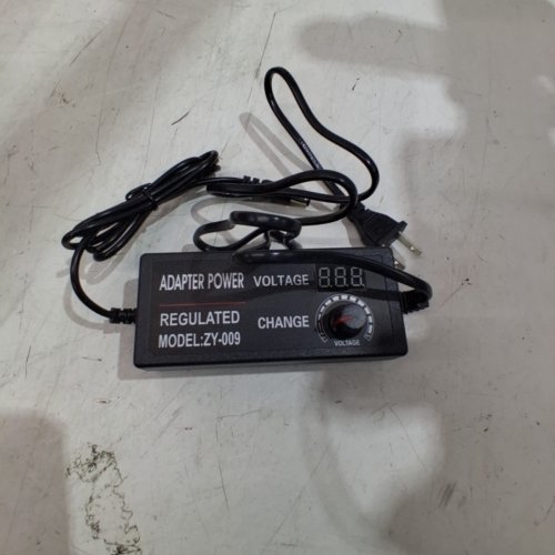 ADJUSTABLE REGULATED DC POWER SUPPLY ADAPTER - 3 V-12 V, 5A - BLACK (MODEL: ZY-009) image 3