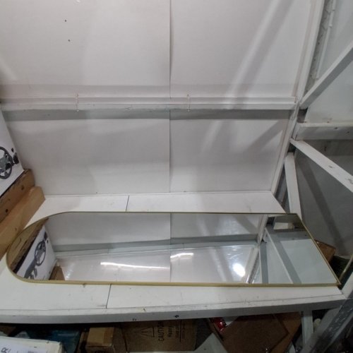 FULL LENGTH MIRROR WITH STAND - 17" X 57.5" - GOLD image 2