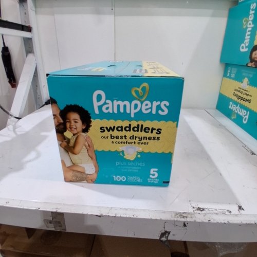 100PK PAMPERS SWADDLERS 100% LEAKPROOF DISPOSABLE BABY DIAPERS - SIZE 5 image 2