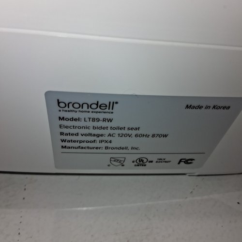 BRONDELL SWASH ELECTRIC BIDET TOILET SEAT WITH HEAT FUNCTIONS - ROUND - WHITE (MODEL: LT89-RW) image 9