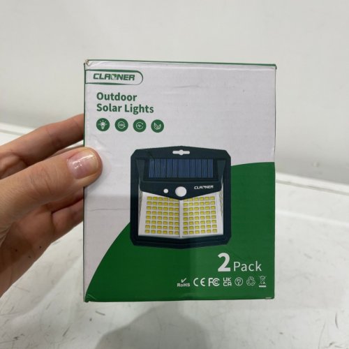 2PK CLAONER SOLAR LIGHTS OUTDOOR MOTION SENSOR SECURITY LIGHTS 270° LIGHTING ANGLE - BLACK (MODEL: SL012AB) image 4