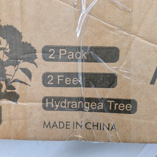 2PK BELLACAT ARTIFICIAL HYDRANGEA TREES - 2FT - WHITE AND GREEN image 2