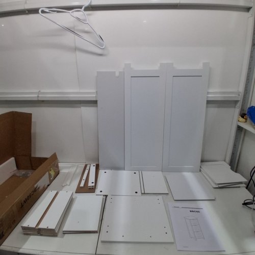 VASAGLE WOODEN 3 DRAWER CABINET - 32" X 13" X 12" - MATTE WHITE (MODEL: BBC50WT) image 3