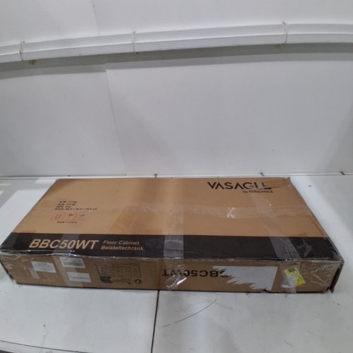 VASAGLE WOODEN 3 DRAWER CABINET - 32" X 13" X 12" - MATTE WHITE (MODEL: BBC50WT) image 7