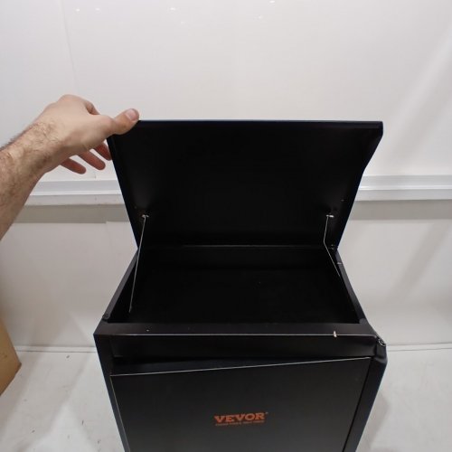 PARCEL MAILBOX WITH NUMBER LOCK AND WEATHER PROOF - 15.35" X 10.63" X 20.55" - BLACK (MODEL- BLE20230103001) image 5