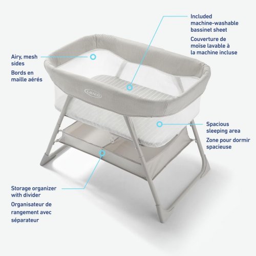 GRACO DREAMMORE 2-IN-1 PORTABLE BASSINET – JAIDEN (MODEL: 2211115) image 2