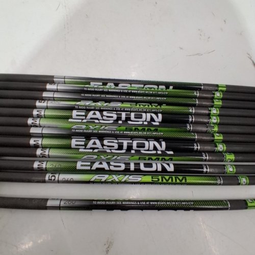 12PK EASTON AXIS 260 ARROW SHAFTS - 5MM/34.75" - GREY/GREEN image 4