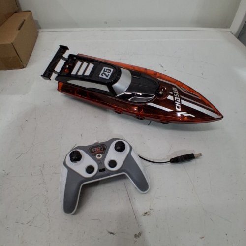 JOI MEW WATERPROOF RECHARGEABLE REMOTE CONTROL RC BOAT WITH LED LIGHTS - 2.4GZ - ORANGE image 3