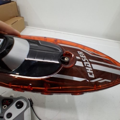 JOI MEW WATERPROOF RECHARGEABLE REMOTE CONTROL RC BOAT WITH LED LIGHTS - 2.4GZ - ORANGE image 4