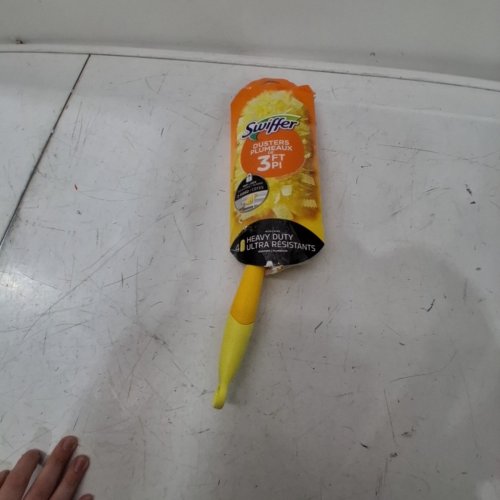 SWIFFER HEAVY DUTY SUPER EXTENDER HANDLE DUSTER WITH 4 DUSTER HEADS - 3FT - YELLOW image 4