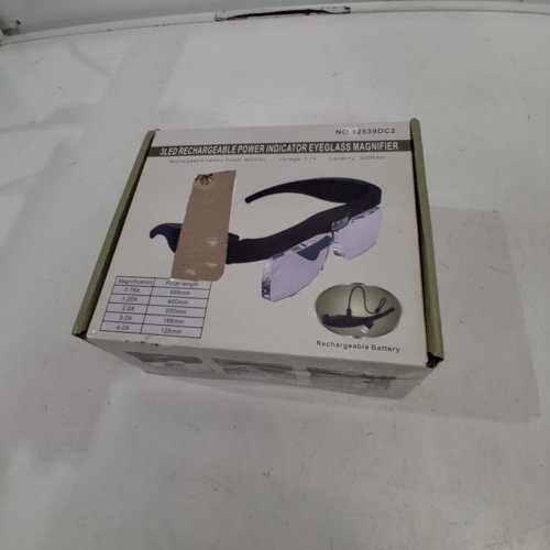 KIMDDO MAGNIFYING GLASS WITH LIGHT AND 4 DETACHABLE LENSES - 1.5X TO 5X - BLACK/CLEAR - (MODEL:12539DC2) image 3