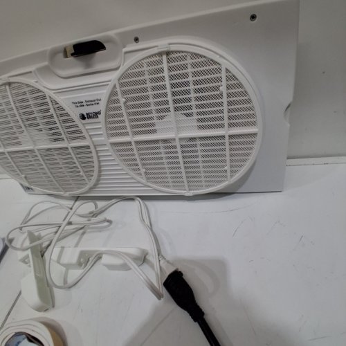 BREEZE BEYOND TWIN WINDOW FAN WITH REMOTE - REVERSIBLE AIRFLOW 9" DUAL WINDOW FAN WITH 3-SPEED - WHITE (MODEL: WF310R-EC) image 2