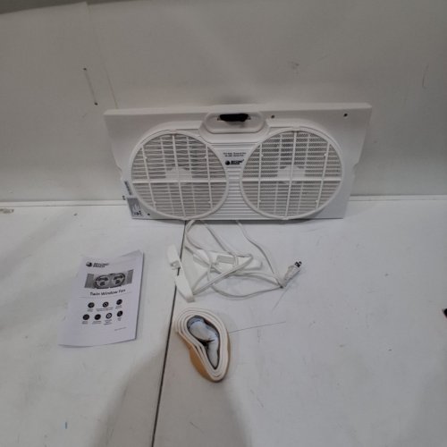 BREEZE BEYOND TWIN WINDOW FAN WITH REMOTE - REVERSIBLE AIRFLOW 9" DUAL WINDOW FAN WITH 3-SPEED - WHITE (MODEL: WF310R-EC) image 3