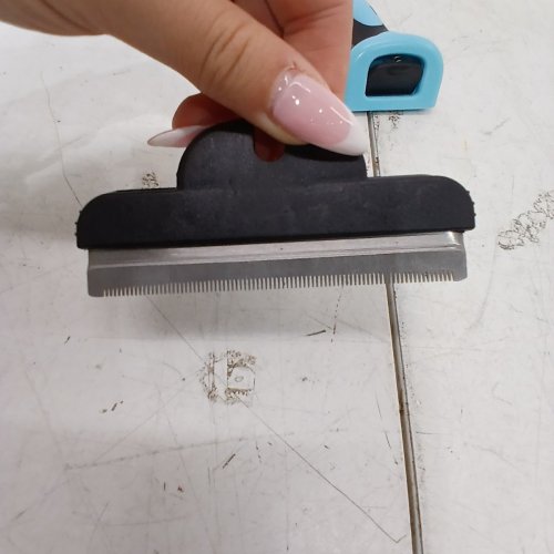 PET NEAT PET GROOMING BRUSH FOR DESHEDING UNDER COAT - BLUE / BLACK image 4