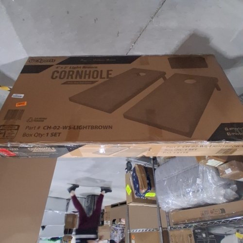 GOSPORTS REGULATION SIZE WOODEN CORNHOLE BOARDS SET - 2FT X 4FT - LIGHT BROWN (MODEL: CH-02-WS-LIGHTBROWN) image 2