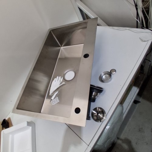 JIMU DROP-IN 304 STAINLESS STEEL KITCHEN SINK - 30" X 18" X 9" - BRUSHED STEEL (MODEL: 3018LT) image 2