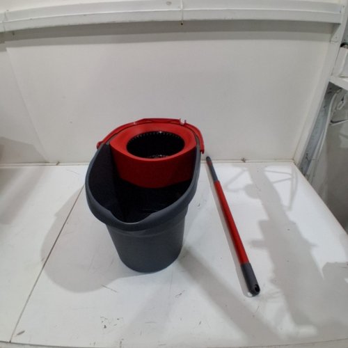 VILEDA EASY WRING RINSE CLEAN SPIN MOP AND BUCKET SYSTEM - 22" TO 36" - BLACK/RED/BLUE - (MODEL: 168467) image 2