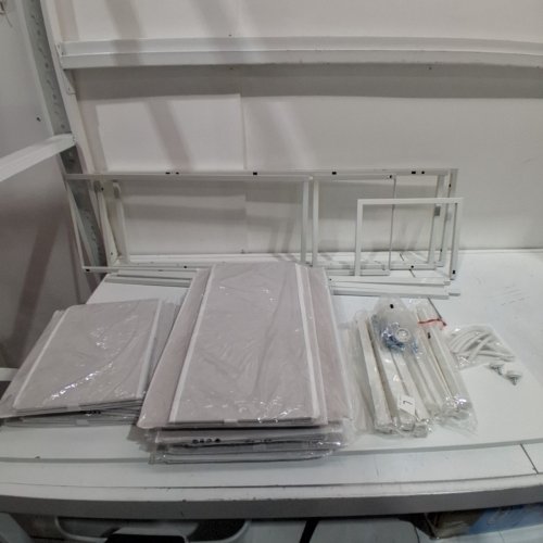 9 DRAWER FABRIC DRESSER STORAGE TOWER - 40" X 40" - WHITE (CAB-9BCV2-WT) image 2