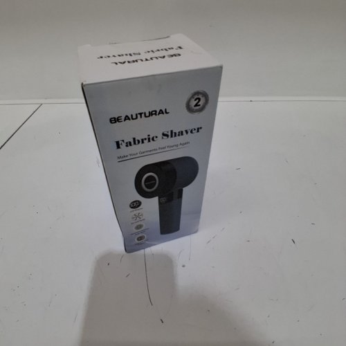 BEAUTURAL BATTERY OPERATED LINT REMOVER FABRIC SHAVER WITH 2 SPEEDS AND TWO REPLACEABLE BLADES - WHITE/GREY (MODEL: 719NA-0001) image 5