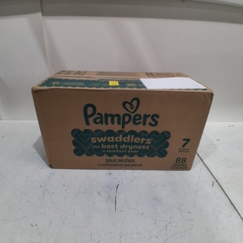 88PK PAMPERS SWADDLERS DISPOSABLE BABY DIAPERS - SIZE 7 - MULTICOLOURED image 2