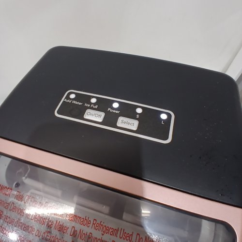 FRIGIDAIRE RETRO STYLE COMPACT ICE CUBE MAKER - 26LBS/DAY - BLACK/ROSE GOLD (MODEL: EFIC512-BLACKRGLD image 2