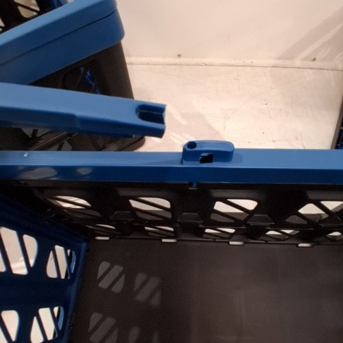 3PK CLEVERMADE ECO COLLAPSIBLE REUSABLE PLASTIC GROCERY SHOPPING BASKETS - 24 L - BLUE/BLACK (MODEL: 8534568-AAV3PK) image 4