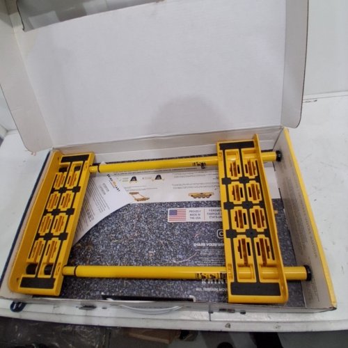 RHINO CART ALL TERRAIN MOVING DOLLY FOR HEAVY APPLIANCE, FURNITURE, AND BUILDING MATERIAL HANDLING - 2000LBS CAPACITY - 6" - 46" ADJUSTABLE WIDTH - YELLOW (MODEL: 1635138) image 2