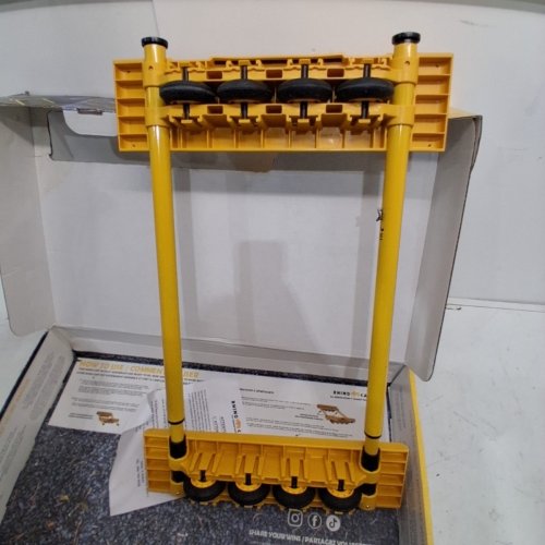 RHINO CART ALL TERRAIN MOVING DOLLY FOR HEAVY APPLIANCE, FURNITURE, AND BUILDING MATERIAL HANDLING - 2000LBS CAPACITY - 6" - 46" ADJUSTABLE WIDTH - YELLOW (MODEL: 1635138) image 4
