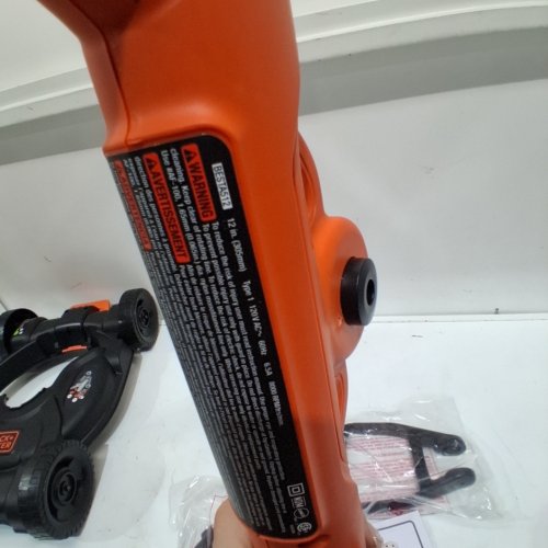 BLACK + DECKER COMPACT ELECTRIC MOWER, 12" ORANGE (MODEL: BESTA512) image 5