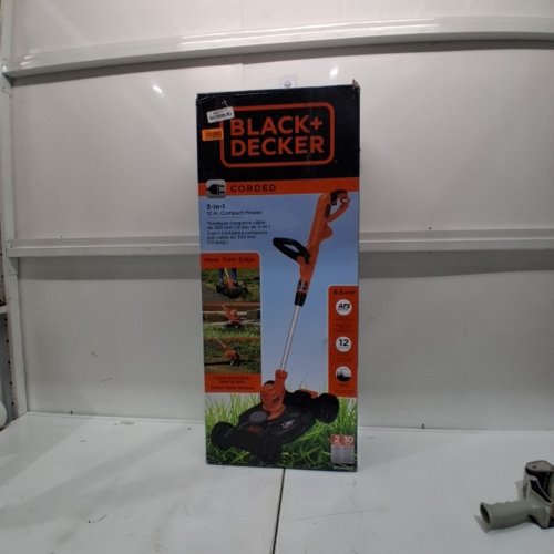 BLACK + DECKER COMPACT ELECTRIC MOWER, 12" ORANGE (MODEL: BESTA512) image 6