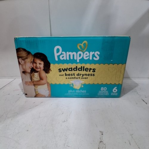 80PK PAMPERS SWADDLERS DIAPERS - SIZE 6 image 3