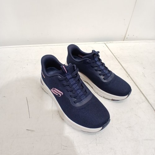 WOMEN'S SKECHERS HANDS FREE SWIFT FIT SLIP ON SNEAKERS - 8 - NAVY BLUE (STYLE: 179326CS / 2566408) image 2