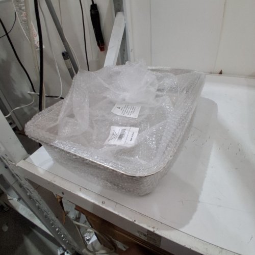 KUNWU LARGE STAINLESS STEEL LITTER BOX FOR BIG CATS - 14” X 20” X 4" - SILVER (MODEL: KC80100017D) image 2
