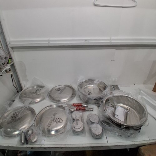 4PK ROUND STAINLESS STEEL CHAFING BUFFET DISH SET - 6QT - SILVER (MODEL: JZYYXCL5LGG4) image 2