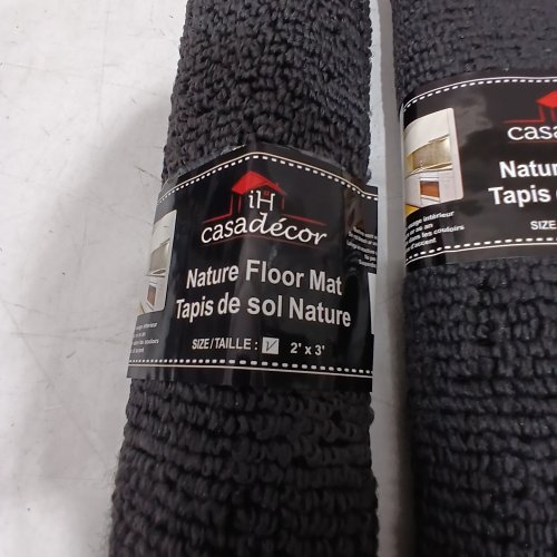 4PK IH CASADECOR NATURE SOLID TUFTED FLOOR MAT - 2FT X 3FT - BLUE / GREY / BLACK (MODEL: MU-K2002S ) image 2