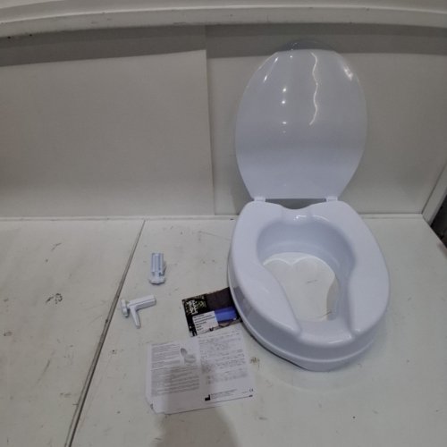 PEPE TOILET SEAT ELEVATED RISER FOR SENIORS - 4" - WHITE (MODEL: P30004) image 2