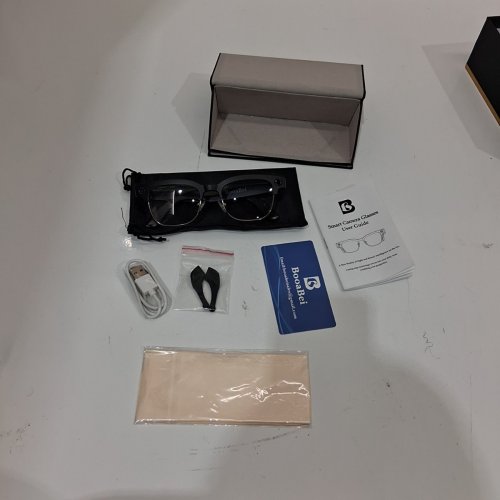 BOOABEI SMART AI GLASSES WITH 8MP CAMERA, 4K RECORDING, AND PHOTOCHROMIC LENSES - 150MM FRAME - BLACK (MODEL: W630) image 4
