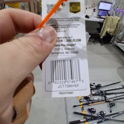 BPS JOHNNY MORRIS CARBONLITE SPINNING ROD - 7FT - MEDIUM HEAVY - FAST (MODEL: JCT70MHSF) image 2