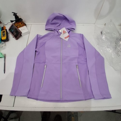 WOMENS REEBOK HOODED FULL ZIP JACKET - 10/12 - PURPLE (STYLE: RDO0064ABG) image 2