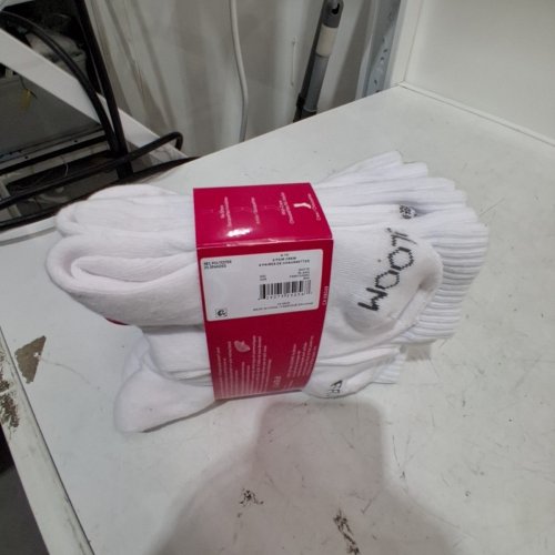 6PR FRUIT OF THE LOOM ALL DAY COMFORT ANKLE SOCKS - SHOE SIZE 4-10 - WHITE (STYLE: FRW10459Q) image 4