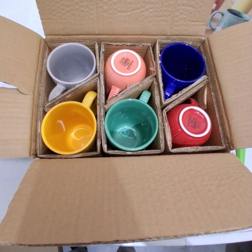 6PK OVER & BACK DECORATIVE CERAMIC ARCHED MUG SET - 480ML EACH - MULTICOLORED (MODEL: 1640268) image 2