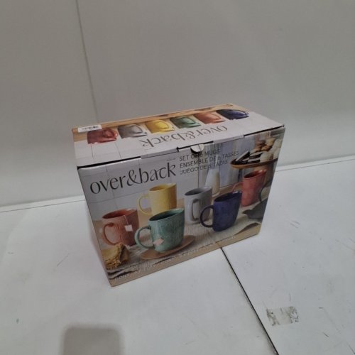 6PK OVER & BACK DECORATIVE CERAMIC ARCHED MUG SET - 480ML EACH - MULTICOLORED (MODEL: 1640268) image 3